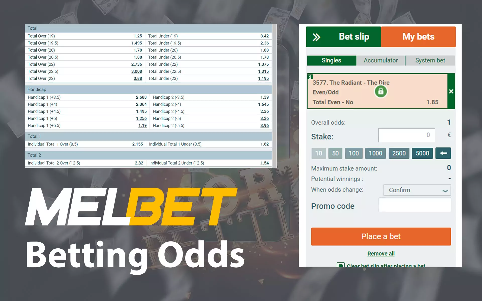 Predictions and odds from Melbet India.