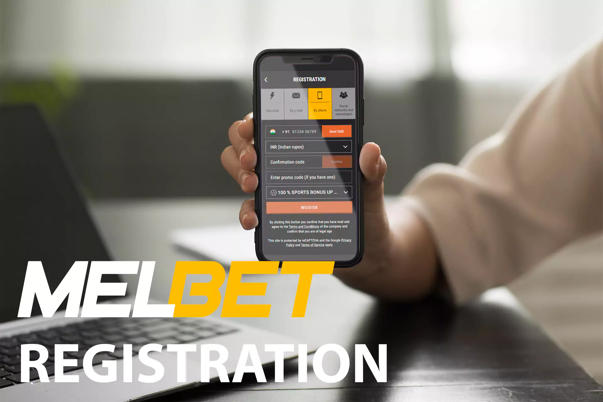 You can also register to Melbet via the Andoird or iOS app.