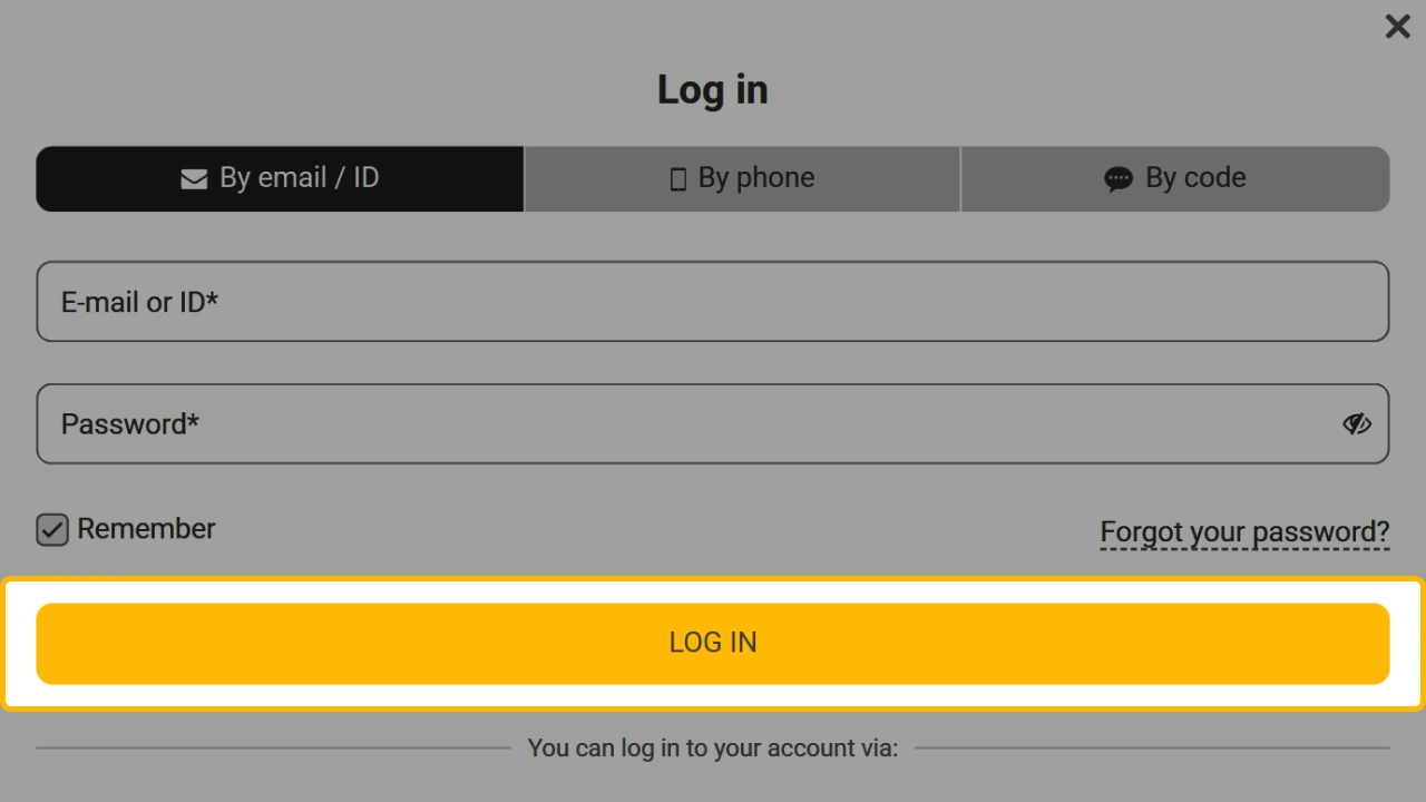Confirm your login to the Melbet app on your PC.