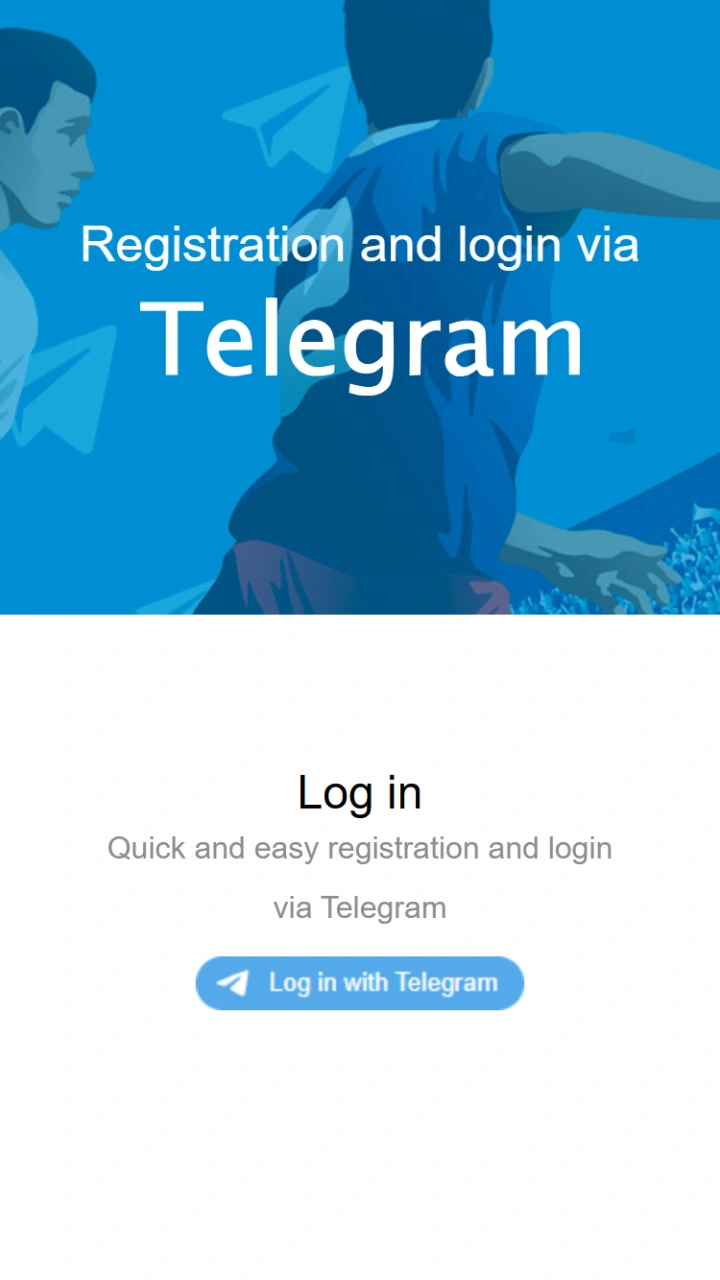 The Melbet quick authentication window, allowing for instant account login via Telegram.