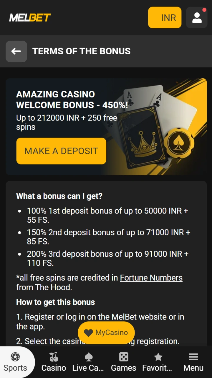 Check out the Melbet bonus terms and conditions.
